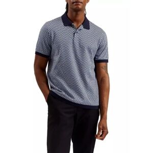 TED BAKER LONDON Blue knitted polo shirt